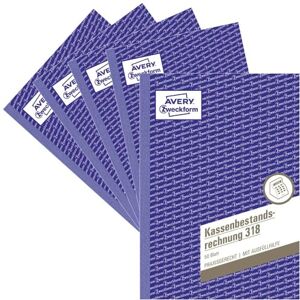 Avery 318-5 A5 Cash Statement Pad 50 Sheets 5-Pack Avery 318-5 A5 Cash Statement Pad 50 Sheets 5-Pack