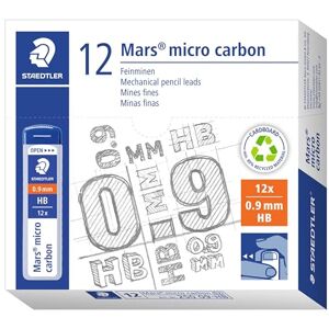 STAEDTLER 250 09-HB Mars Micro Refill Leads for Mechanical Pencils HB, 0.9mm (Box of 12 x Tubes of 12 Leads), Blue STAEDTLER 250 09-HB Mars Micro Refill Leads for Mechanical Pencils HB, 0.9mm (Box of 12 x Tubes of 12 Leads), Blue