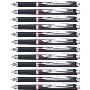 Pentel EnerGel Permanent Retractable Rollerball, 0.7mm tip, Red ink, 1 pack of 12 pens Pentel EnerGel Permanent Retractable Rollerball, 0.7mm tip, Red ink, 1 pack of 12 pens