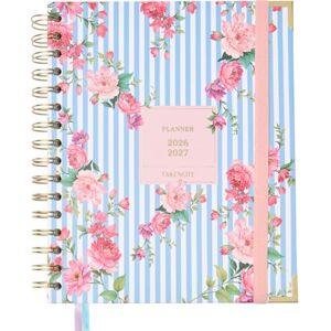 Takenote Diary 2026 2027 Academic SEP/AUG, A5, Day per Page, Hard Cover, Double Spiral Binding, 2 Ribbon Bookmarks, Elastic Closure, Monthly Tab Index, 8 Sticker Pages, Spanish and English Emily Takenote Diary 2026 2027 Academic SEP/AUG, A5, Day per Page, Hard Cover, Double Spiral Binding, 2 Ribbon Bookmarks, Elastic Closure, Monthly Tab Index, 8 Sticker Pages, Spanish and English Emily