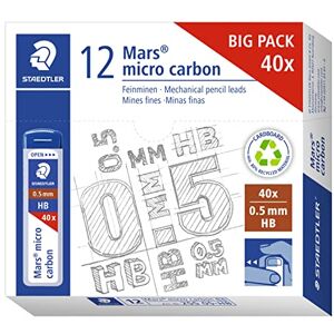 STAEDTLER 255 05-HB Mars Micro Refill Leads for Mechanical Pencils HB, 0.5mm (Box of 12 x Tubes of 40 Leads) STAEDTLER 255 05-HB Mars Micro Refill Leads for Mechanical Pencils HB, 0.5mm (Box of 12 x Tubes of 40 Leads)