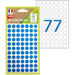 APLI 101778 – 100% Recycled Coloured dots, 462 dots, Diameter: 8 mm, Colour: Blue. APLI 101778 – 100% Recycled Coloured dots, 462 dots, Diameter: 8 mm, Colour: Blue.