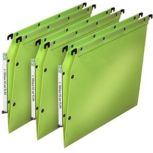 Elba Ultimate PP Pack of 10 Suspension Files for Cabinet with V-Base Polypropylene Opaque Green Elba Ultimate PP Pack of 10 Suspension Files for Cabinet with V-Base Polypropylene Opaque Green