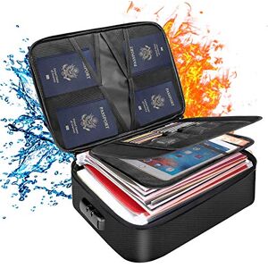 DocSafe Document Storage Case with Lock, 3-Layer, Fireproof, Water-Resistant Zipper,Document Safe Portable Travel Home Organizer Bag for Laptop,File, Certificates,Gifts for Him,Black DocSafe Document Storage Case with Lock, 3-Layer, Fireproof, Water-Resistant Zipper,Document Safe Portable Travel Home Organizer Bag for Laptop,File, Certificates,Gifts for Him,Black