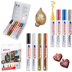 edding 750 gloss paint marker black yellow pink light blue white gold silver copper 8 paint markers round nib 2-4 mm paint pen for glass pebbles wood plastic paper waterproof, high coverage edding 750 gloss paint marker black yellow pink light blue white gold silver copper 8 paint markers round nib 2-4 mm paint pen for glass pebbles wood plastic paper waterproof, high coverage
