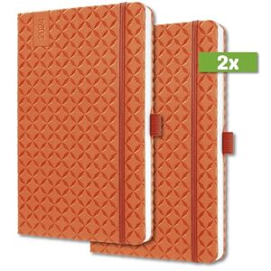 Sigel J4119 Jolie Weekly planner 2024, hardcover, 13,5 x 20,3 cm, 174 pages, Orange, 2 Pieces Sigel J4119 Jolie Weekly planner 2024, hardcover, 13,5 x 20,3 cm, 174 pages, Orange, 2 Pieces