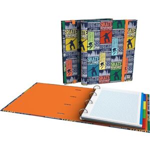 Grafoplás 4 Ring Binder with A4 Refill Includes 100 5x5 Squared Sheets Dividers Transparent Envelope Carpebook Skate Bits&Bobs Pop Up Design Ergonomic Spine Grafoplás 4 Ring Binder with A4 Refill Includes 100 5x5 Squared Sheets Dividers Transparent Envelope Carpebook Skate Bits&Bobs Pop Up Design Ergonomic Spine