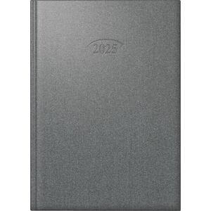 BRUNNEN Book calendar model 765 (2025), 1 page = 1 day, A5, 448 pages, book cover material, metallico, strato silver BRUNNEN Book calendar model 765 (2025), 1 page = 1 day, A5, 448 pages, book cover material, metallico, strato silver
