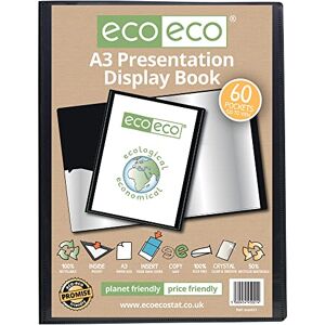 eco-eco A3 50% Recycled 60 Pocket Presentation Display Book eco-eco A3 50% Recycled 60 Pocket Presentation Display Book