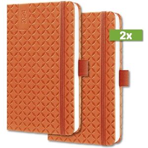 Sigel J4118 Jolie Weekly planner 2024, hardcover, 9,5 x 15 cm, 174 pages, Orange, 2 Pieces Sigel J4118 Jolie Weekly planner 2024, hardcover, 9,5 x 15 cm, 174 pages, Orange, 2 Pieces