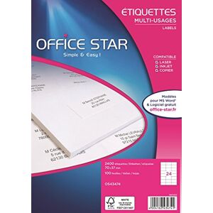 Office Star OS43474 White Rectangle Labels - Labels Office Star OS43474 White Rectangle Labels - Labels
