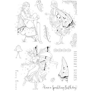 Generic Pink Ink Designs Dance with Fairies 6 in x 8 in Clear Stamp Set Generic Pink Ink Designs Dance with Fairies 6 in x 8 in Clear Stamp Set