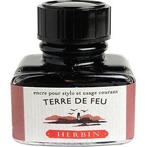 Jacques Herbin 13047T One 30 ml Bottle of Ink for Fountain pens and Roller pens, Terre de feu/Land of Fire Made in France Calligraphy Writing Jacques Herbin 13047T One 30 ml Bottle of Ink for Fountain pens and Roller pens, Terre de feu/Land of Fire Made in France Calligraphy Writing