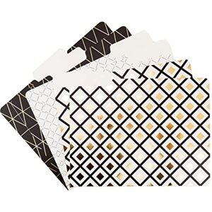 U Brands Classic File Folders Set, Office Supplies, Black, Gold and White, FSC Certified, 6 Count U Brands Classic File Folders Set, Office Supplies, Black, Gold and White, FSC Certified, 6 Count