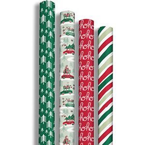 Clairefontaine 202084AMZC One Box Of 12 Rolls Of Gift Paper Paper Excellia 80g Dimensions : 2 x 0,70m Pattern : "Hohoho", Christmas Holidays Clairefontaine 202084AMZC One Box Of 12 Rolls Of Gift Paper Paper Excellia 80g Dimensions : 2 x 0,70m Pattern : "Hohoho", Christmas Holidays