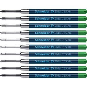 Schneider 175504 Ballpoint Pen Refill Slider 755 Permanent XB Pack of 10 Green Schneider 175504 Ballpoint Pen Refill Slider 755 Permanent XB Pack of 10 Green