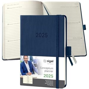 Sigel C2563 Conceptum Weekly Planner 2025, Approx. A6, Dark Blue, hardcover, 2 Pages = 1 Week, 176 Pages Sigel C2563 Conceptum Weekly Planner 2025, Approx. A6, Dark Blue, hardcover, 2 Pages = 1 Week, 176 Pages