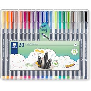 STAEDTLER 334 SB20 Triplus Fineliner Superfine Pen, 0.3mm Line Width Assorted Colours (Desktop Box of 20) STAEDTLER 334 SB20 Triplus Fineliner Superfine Pen, 0.3mm Line Width Assorted Colours (Desktop Box of 20)