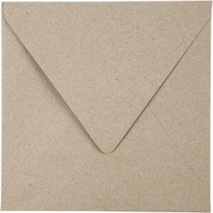 Creativ 20524 Recycled Envelopes, size 16x16 cm, 120 g, natural, 50x20pcs, Brown Creativ 20524 Recycled Envelopes, size 16x16 cm, 120 g, natural, 50x20pcs, Brown
