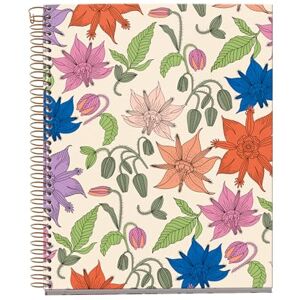Miquelrius Recycled A5 Notebook 4 Coloured Stripes Horizontal Stripes 7mm 120 Sheets Spiral Vintage Lily Collection Flowers Miquelrius Recycled A5 Notebook 4 Coloured Stripes Horizontal Stripes 7mm 120 Sheets Spiral Vintage Lily Collection Flowers