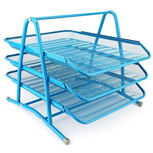 Leviatan Metal Storage Compartments Office Desk Organizer Document Drawers A4 Document Tray Organizer Mesh Office Drawer Organization System Blue Leviatan Metal Storage Compartments Office Desk Organizer Document Drawers A4 Document Tray Organizer Mesh Office Drawer Organization System Blue