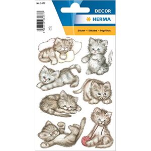HERMA 3477 Funny Animals Stickers for Children, Rolling Kitten (21 Stickers, Paper, Matte) Self-Adhesive, Permanent Adhesive Motif Labels for Girls and Boys, Colourful HERMA 3477 Funny Animals Stickers for Children, Rolling Kitten (21 Stickers, Paper, Matte) Self-Adhesive, Permanent Adhesive Motif Labels for Girls and Boys, Colourful