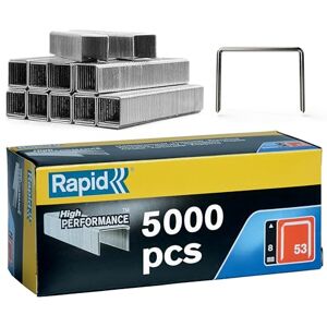 Rapid High Performance Staples, No.53, Leg Length 10 mm, 11858810 5000 Pieces, Silver Rapid High Performance Staples, No.53, Leg Length 10 mm, 11858810 5000 Pieces, Silver