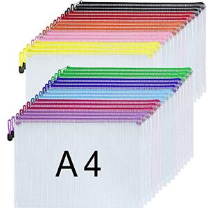 NORTHERN BROTHERS Plastic Wallets 30PCS A4 Zip Folders Plastic Document Files Ziplock Bags Zipper Bag NORTHERN BROTHERS Plastic Wallets 30PCS A4 Zip Folders Plastic Document Files Ziplock Bags Zipper Bag