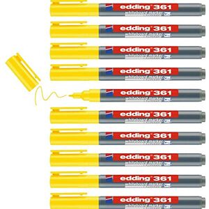 edding 361 whiteboard marker yellow 10 whiteboard pens round tip 1 mm whiteboard pen dry wipe for whiteboards, flipcharts, pinboards, magnetic and memo boards sketchnotes edding 361 whiteboard marker yellow 10 whiteboard pens round tip 1 mm whiteboard pen dry wipe for whiteboards, flipcharts, pinboards, magnetic and memo boards sketchnotes