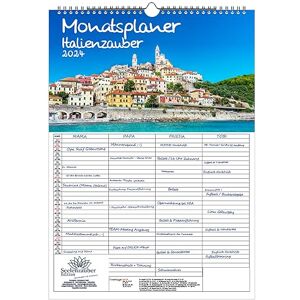 Seelenzauber Italian Magic Wall Planner Family Planner 4 Column Planner A3 Calendar for 2024 Rome Holiday Beach Sea Mediterranean Italy Seelenzauber Italian Magic Wall Planner Family Planner 4 Column Planner A3 Calendar for 2024 Rome Holiday Beach Sea Mediterranean Italy