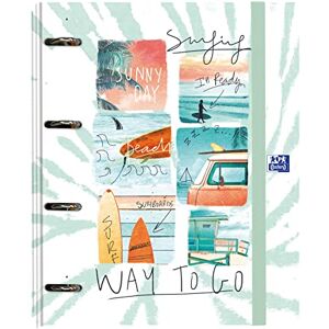 Oxford , A4+ 4 Ring Binder, Extra Cover, Rubber Closure, Includes Refill Grid 5x5 with 5 Colour Bands. Design: Surf Oxford , A4+ 4 Ring Binder, Extra Cover, Rubber Closure, Includes Refill Grid 5x5 with 5 Colour Bands. Design: Surf