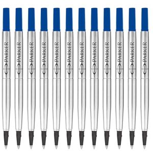 PARKER Rollerball Pen Refills Medium Tip Blue QUINK Ink 12 Count PARKER Rollerball Pen Refills Medium Tip Blue QUINK Ink 12 Count