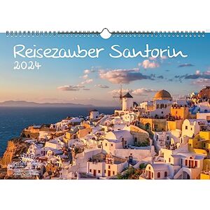 Seelenzauber Travel Magic Santorini DIN A3 Calendar for 2024 Fira Greece Sea Beach Holiday Seelenzauber Travel Magic Santorini DIN A3 Calendar for 2024 Fira Greece Sea Beach Holiday
