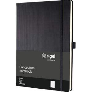 Sigel CONCEPTUM A4 Lined Hardcover Notebook Black Sigel CONCEPTUM A4 Lined Hardcover Notebook Black