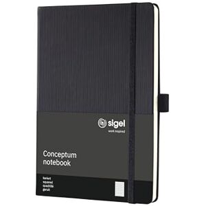 Sigel CO121 Premium Notebook squaRed, A5, hardcover, Black Conceptum Sigel CO121 Premium Notebook squaRed, A5, hardcover, Black Conceptum