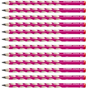 STABILO EASYgraph Ergonomic Graphite Pencil Right-Handed Pack of 12 Pink Degree HB STABILO EASYgraph Ergonomic Graphite Pencil Right-Handed Pack of 12 Pink Degree HB