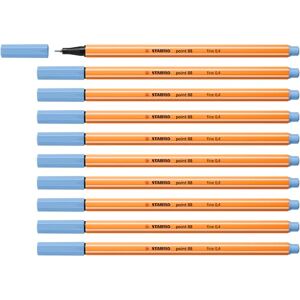 STABILO point 88 Fineliner Pack of 10 Ice Blue STABILO point 88 Fineliner Pack of 10 Ice Blue
