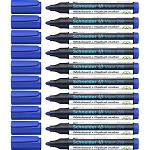 Schneider Maxx 290 Marker Pen 1 3 mm Refillable for Whiteboard and Flip Chart Pack of 10 Blue Schneider Maxx 290 Marker Pen 1 3 mm Refillable for Whiteboard and Flip Chart Pack of 10 Blue
