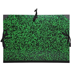 Exacompta Ref 532600E Annonay Portfolio with Tie Ribbon A2 (420 x 594mm) in Size, For Safely Transporting Artworks & Documents, Marbled Effect Cover Green Exacompta Ref 532600E Annonay Portfolio with Tie Ribbon A2 (420 x 594mm) in Size, For Safely Transporting Artworks & Documents, Marbled Effect Cover Green
