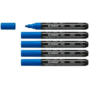 STABILO FREE Acrylic Marker ARTY T300 Round Tip 2-3mm Pack of 5 Dark Blue STABILO FREE Acrylic Marker ARTY T300 Round Tip 2-3mm Pack of 5 Dark Blue