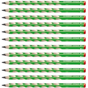 STABILO Ergonomic Graphite Pencil EASYgraph Right-Handed Green Pack of 12-2B STABILO Ergonomic Graphite Pencil EASYgraph Right-Handed Green Pack of 12-2B