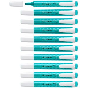 STABILO swing cool Highlighter Pack of 10 Turquoise STABILO swing cool Highlighter Pack of 10 Turquoise
