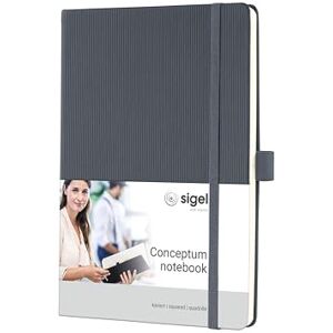 Sigel CO658 Premium Notebook squaRed, A5, hardcover, Grey Conceptum Sigel CO658 Premium Notebook squaRed, A5, hardcover, Grey Conceptum