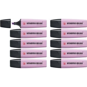 STABILO BOSS ORIGINAL Pastel Highlighter Pack of 10 Lilac Haze STABILO BOSS ORIGINAL Pastel Highlighter Pack of 10 Lilac Haze