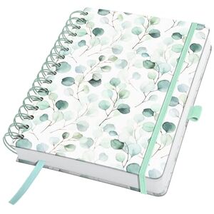 Sigel JN656 Spiral notebook Jolie Eucalyptus Day approx. A5 blank hardcover light green/mint green/white 240 p. 120 gsm FSC-certified Sigel JN656 Spiral notebook Jolie Eucalyptus Day approx. A5 blank hardcover light green/mint green/white 240 p. 120 gsm FSC-certified