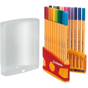 STABILO point 88 Fineliner ColorParade Pack of 20 Assorted Colours with Hanging Loop STABILO point 88 Fineliner ColorParade Pack of 20 Assorted Colours with Hanging Loop
