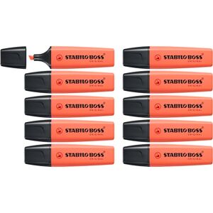 STABILO BOSS ORIGINAL Pastel Highlighter Pack of 10 Mellow Coral Red STABILO BOSS ORIGINAL Pastel Highlighter Pack of 10 Mellow Coral Red