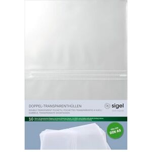 Sigel SM181 Double Transparent Pockets, for menu cover with elastic binding, for A5, 10 Pieces Sigel SM181 Double Transparent Pockets, for menu cover with elastic binding, for A5, 10 Pieces