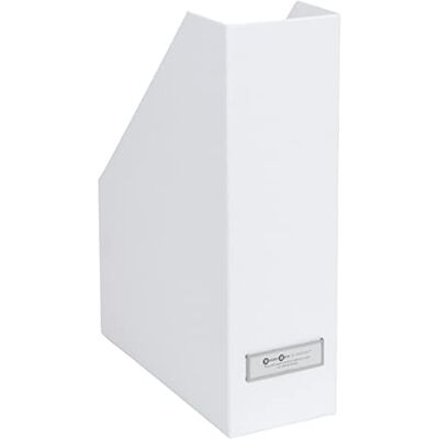 Bigso Box of Sweden Standing Magazine Storage Box with Label Document Holder Made of Fibreboard and Paper Desk Organiser for Files, Documents or Magazines White Bigso Box of Sweden Standing Magazine Storage Box with Label Document Holder Made of Fibreboard and Paper Desk Organiser for Files, Documents or Magazines White