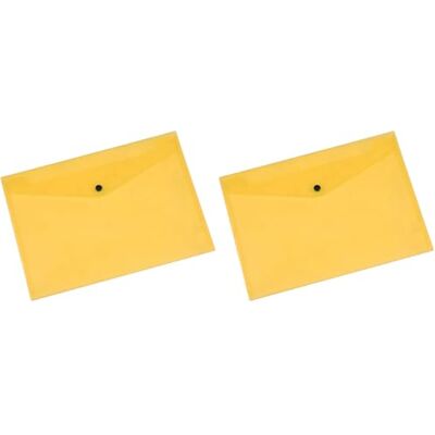 Q-Connect Envelope Wallet Press Stud PP A4 172 Micron Transparent Yellow/Document Archiving/Type-Envelope/Kind-Press Stud/Index-N.a. / Pockets-N.a. / Material-PP/Dividers-1 / Coating-N.a. (Pack of 2) Q-Connect Envelope Wallet Press Stud PP A4 172 Micron Transparent Yellow/Document Archiving/Type-Envelope/Kind-Press Stud/Index-N.a. / Pockets-N.a. / Material-PP/Dividers-1 / Coating-N.a. (Pack of 2)